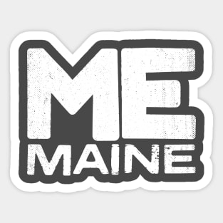 ME Maine State Vintage Typography Sticker